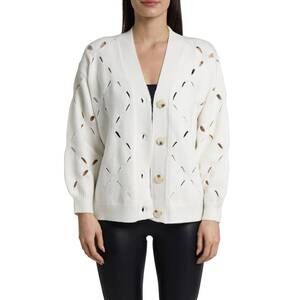 NEW LOVE TOKEN wren v-neck cardigan in ivory